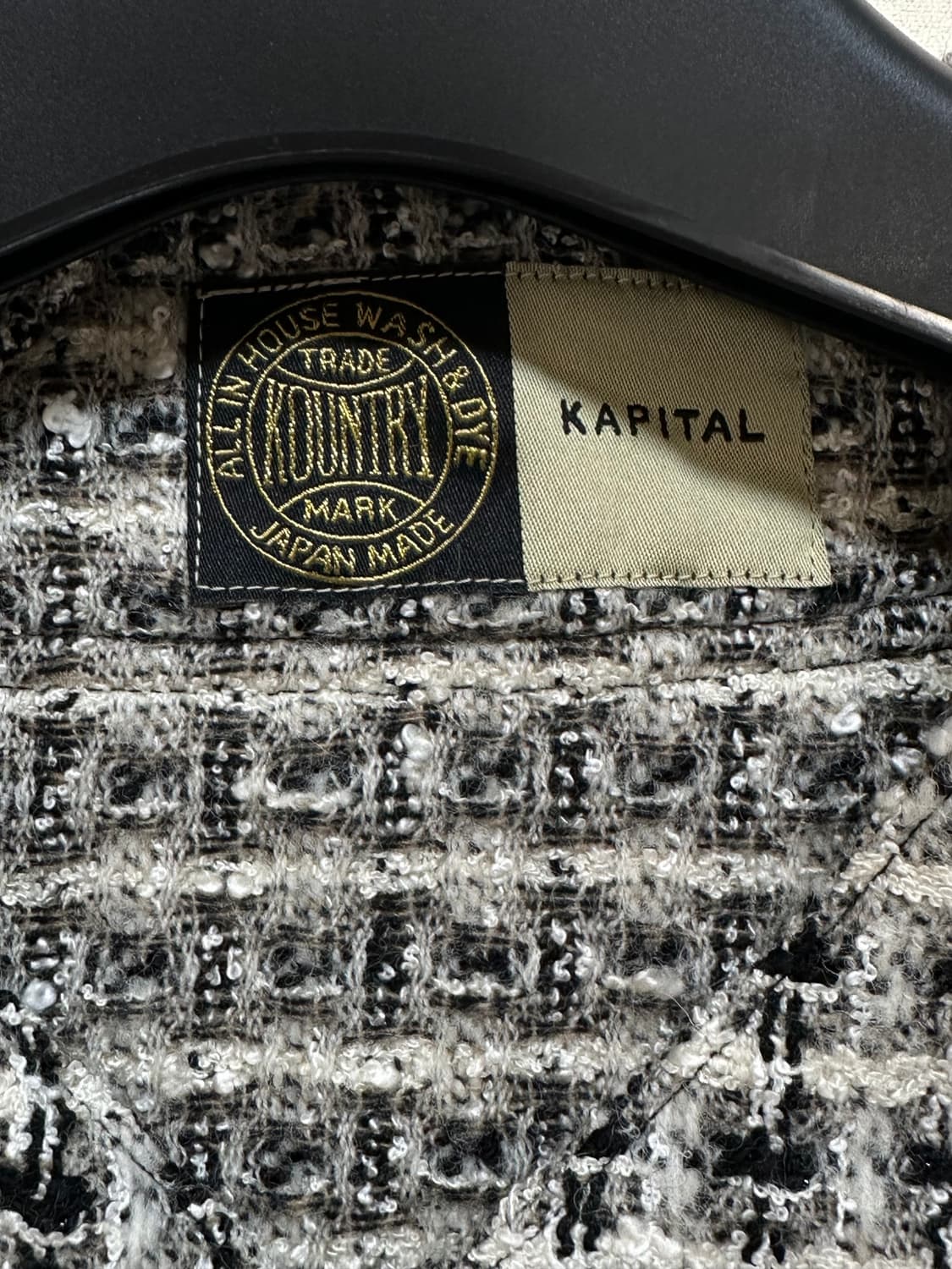 캐피탈 팬시 트위드 그레이트 컨트리 베이스볼 셔츠 화이트 상품이미지4