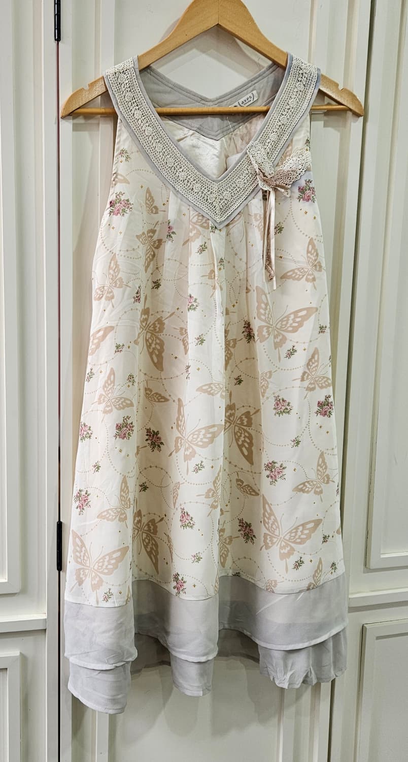 Axes Femme(엑시즈팜) 나비 로즈 레이스 원피스 상품이미지4