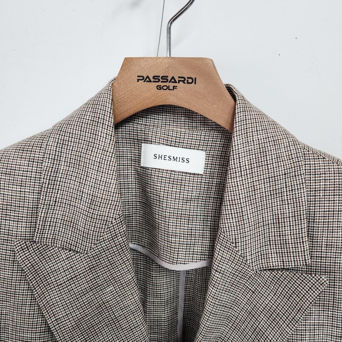 쉬즈미스 체크 패턴 여성 자켓 상품이미지2