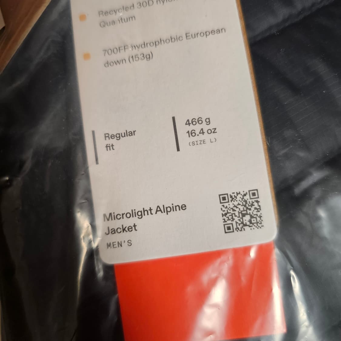 L 새제품 Rab 랩 마이크로라이트 알파인 벨루가 경량 패딩 QDB-12 상품이미지5