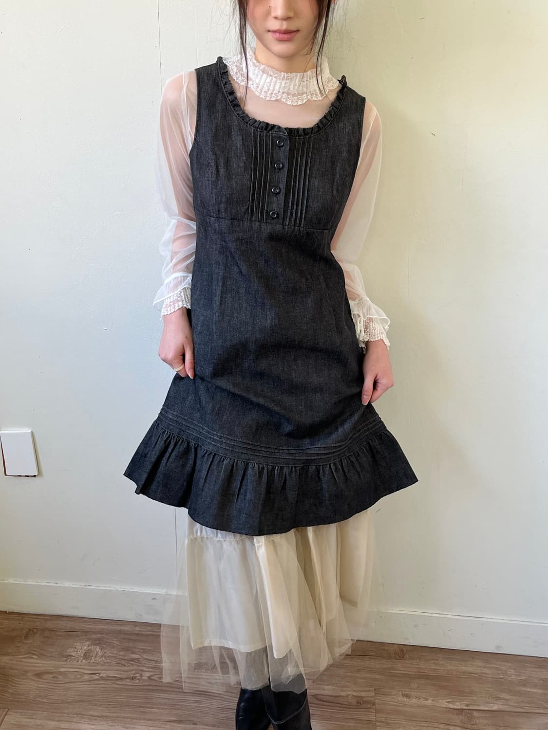 peyton place 데님 원피스 상품이미지3