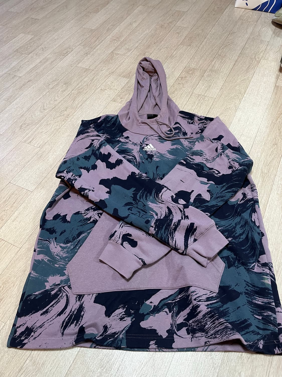 아디다스 빈티지 패턴 후드티 라벤더  상품이미지1