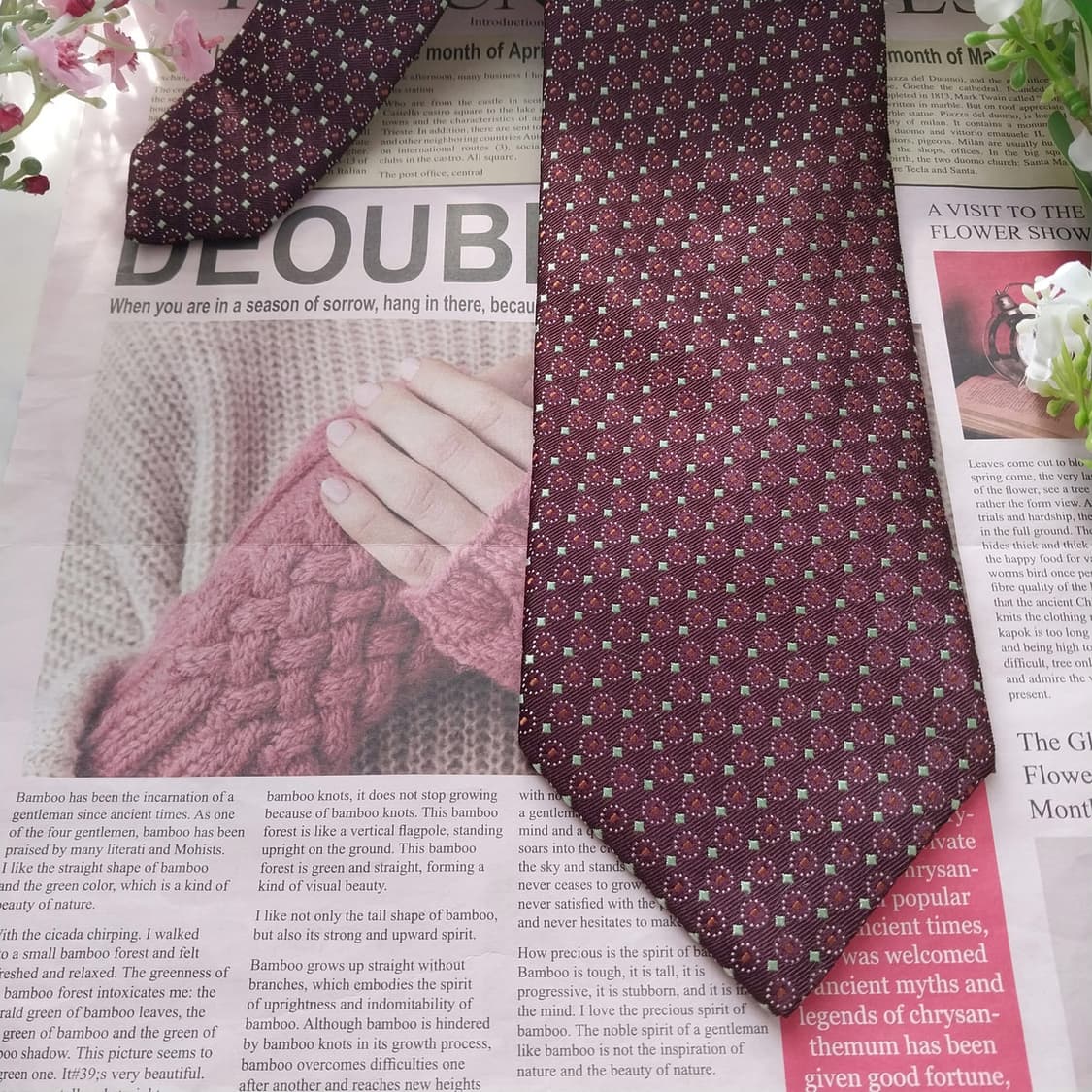 제냐 실크 브라운 자카드 패턴 넥타이 9.2cm A+등급 K1710
 상품이미지5