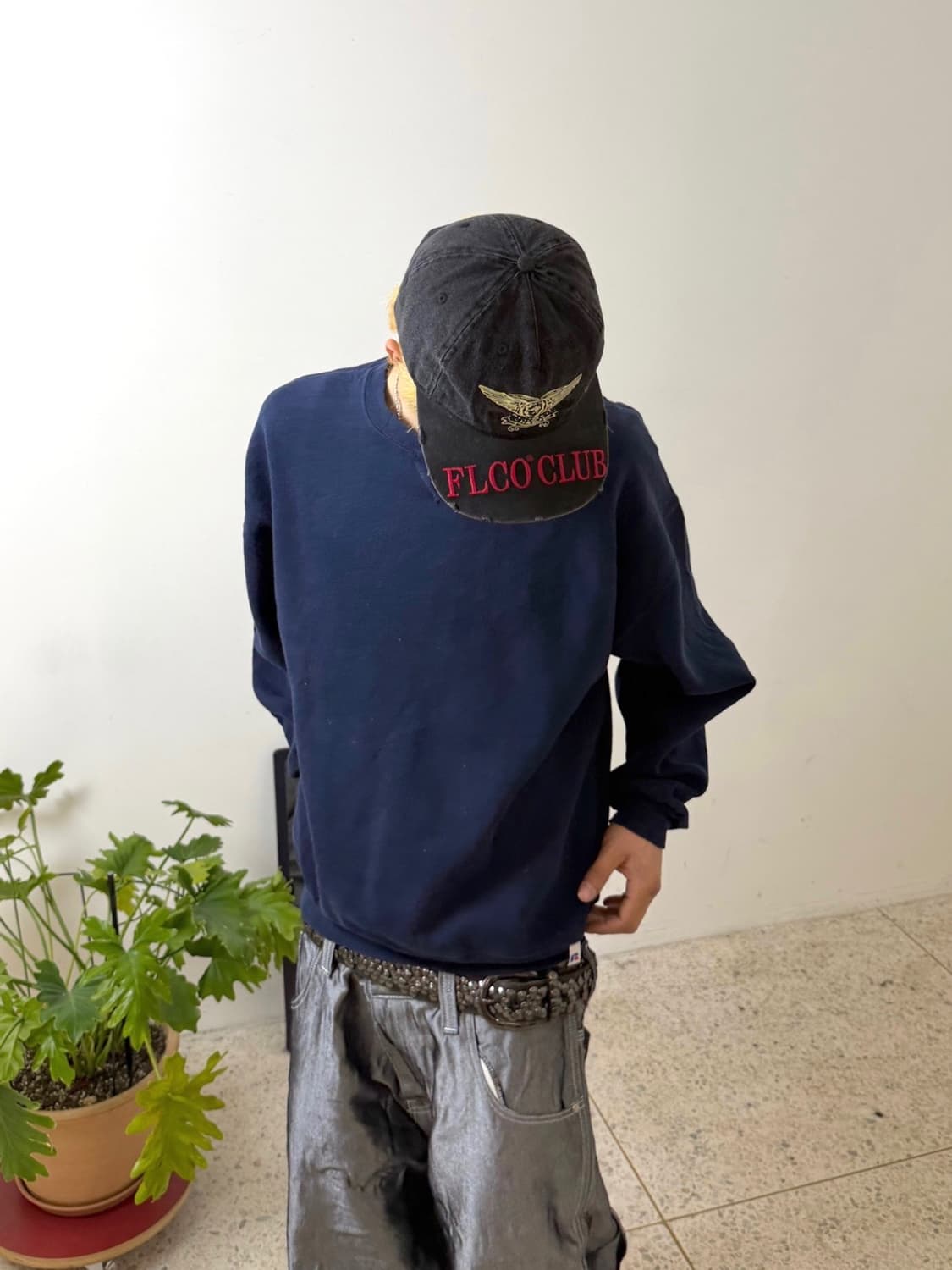 90's 러셀 맨투맨 네이비 블랭크 상품이미지1