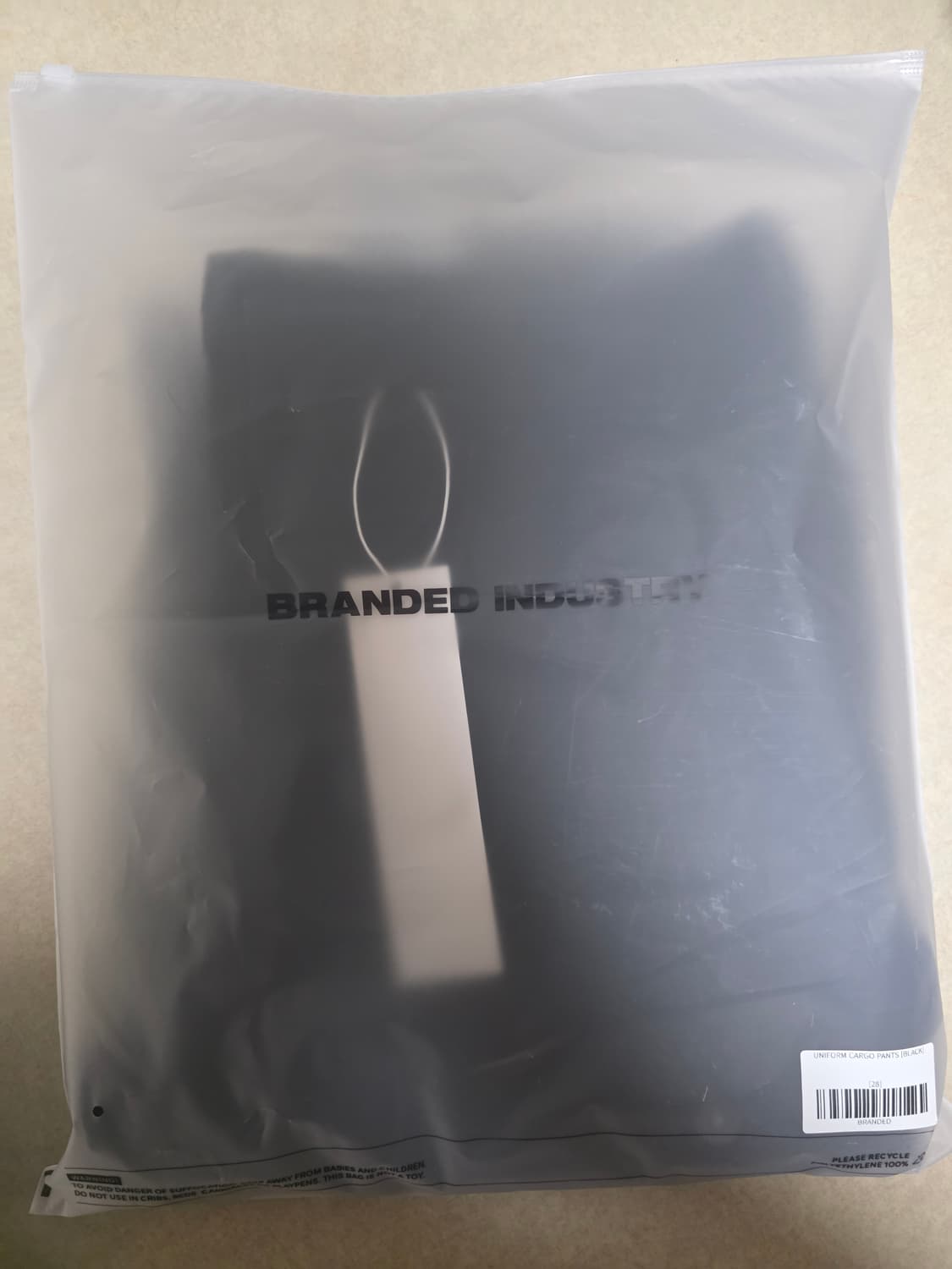 브랜디드 유니폼카고팬츠 블랙 28사이즈 새상품 상품이미지2