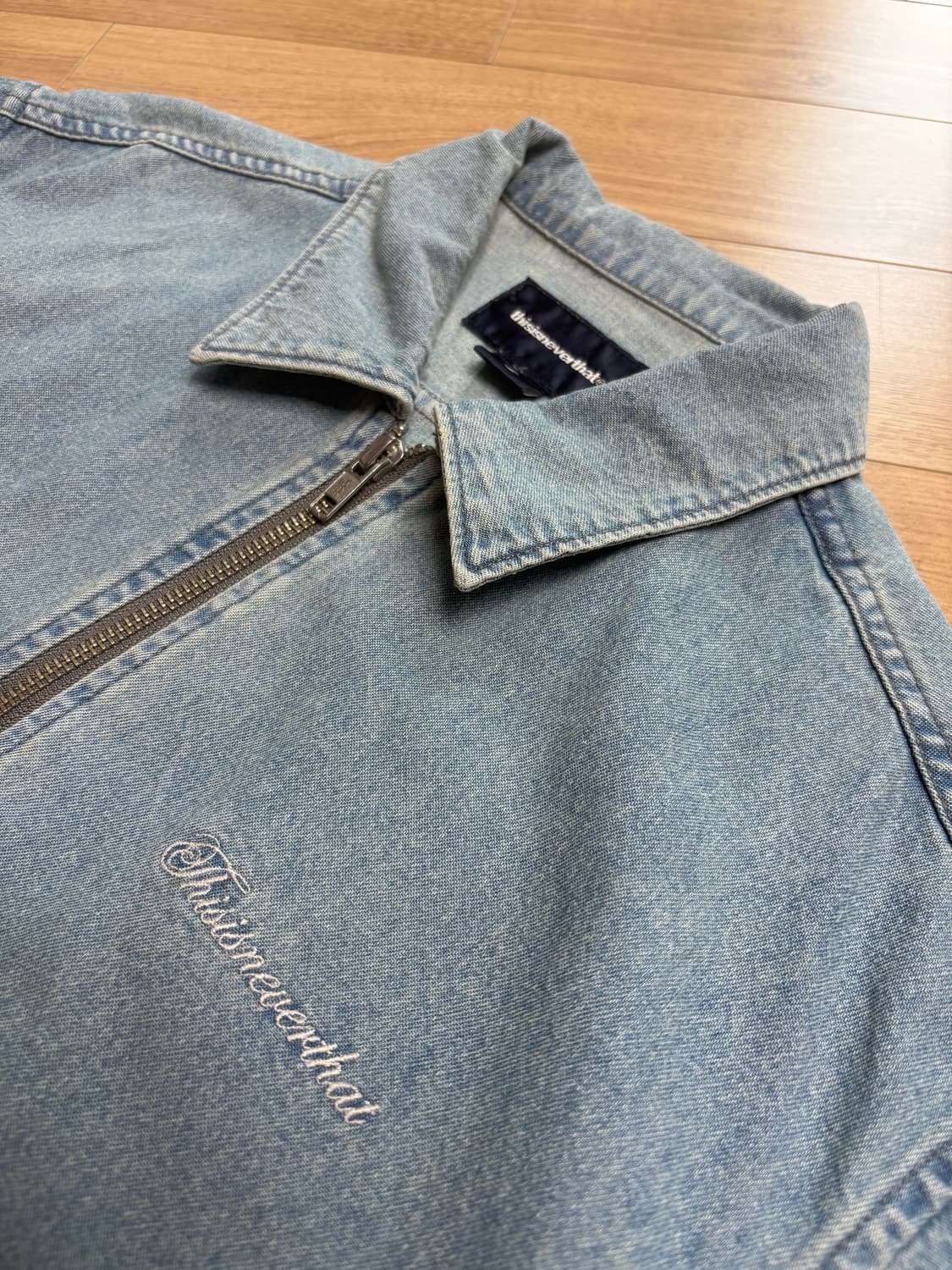 디스이즈네버댓 데님 반팔셔츠s 상품이미지1