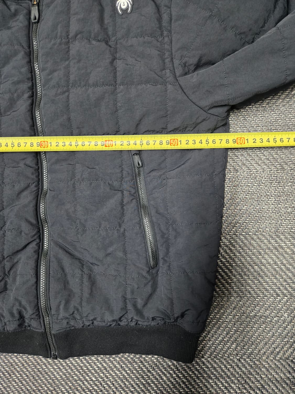 스파이더 봄버 자켓 블랙 라이프 스타일 스퀘어 퀼팅 자켓 상품이미지7