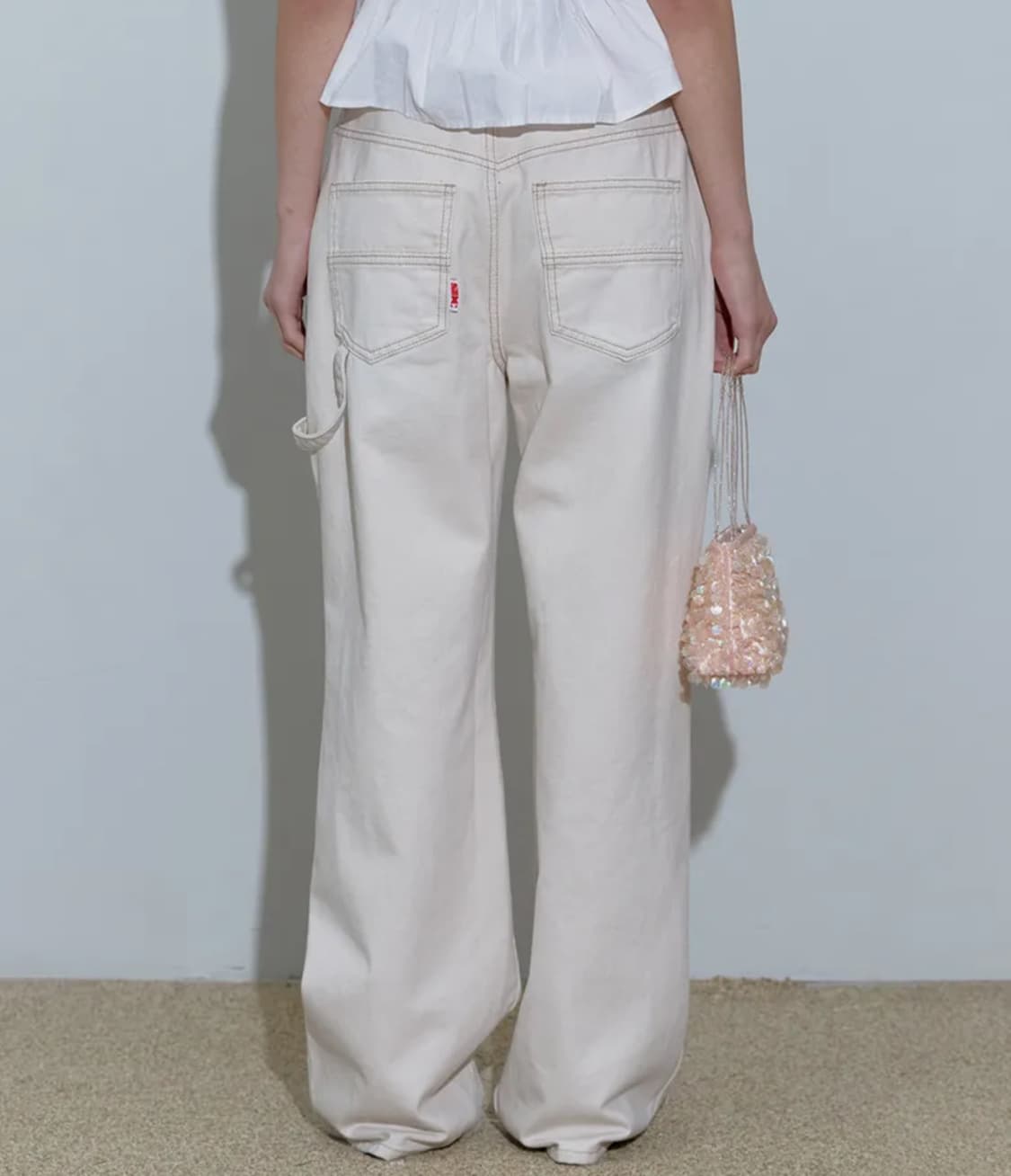 스털프터 Lace Double Knee Pants Peach Twill 상품이미지2