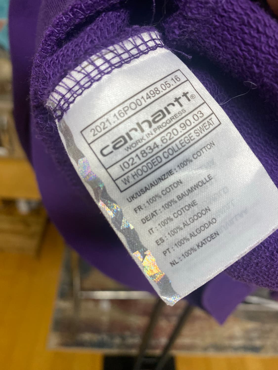 칼하트 퍼플 후드티  상품이미지6
