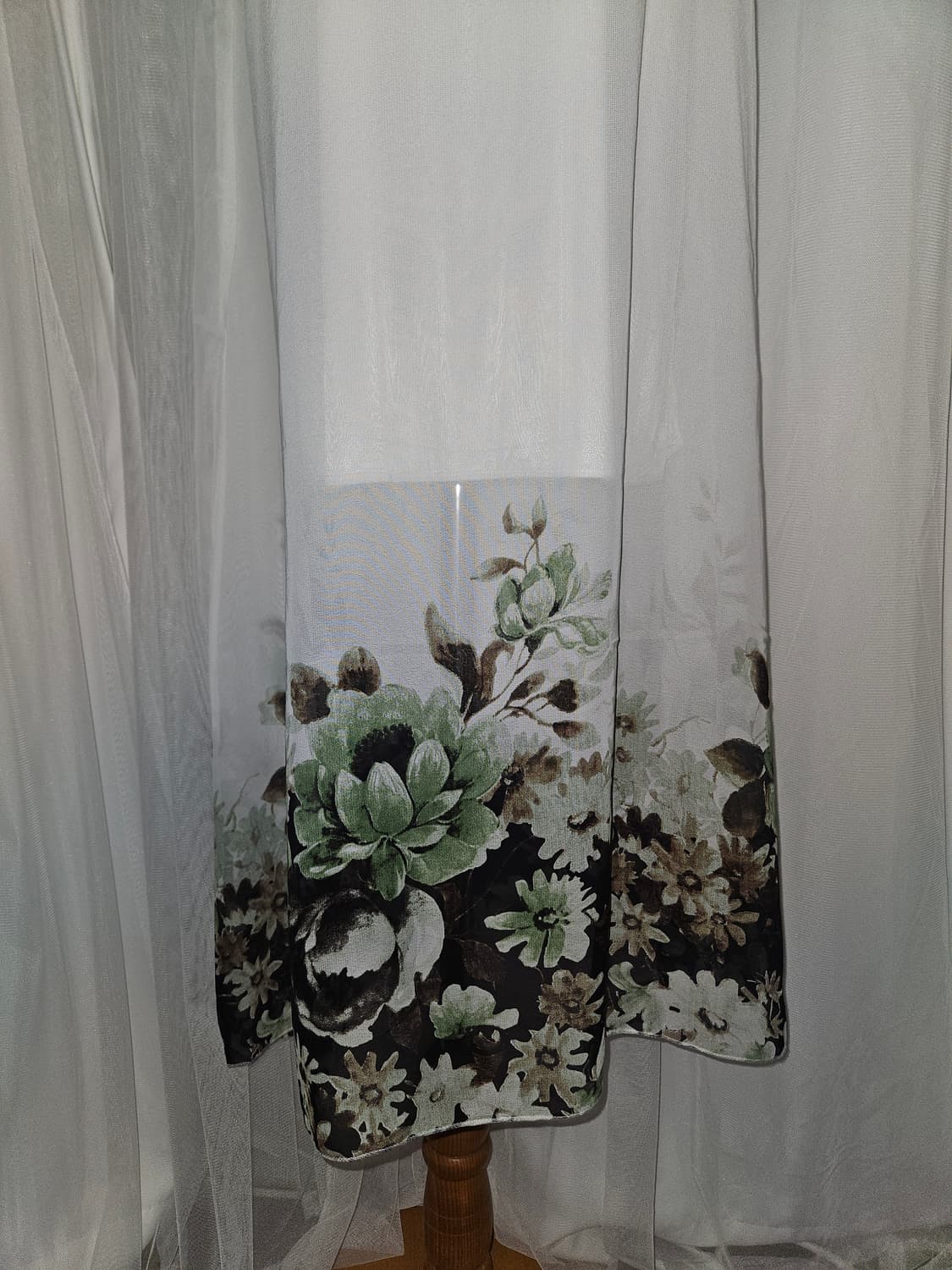 빈티지 페어리 포레스트 그린 쉬폰 시스루 드레스 상품이미지3