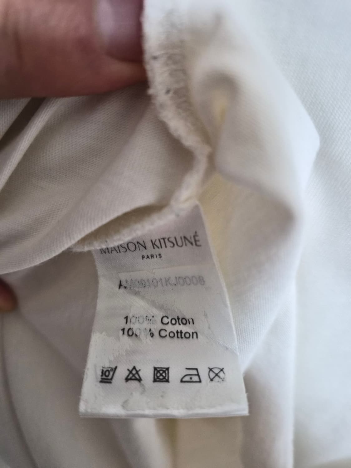 메종키츠네MaisonKitsune 레터링 티셔츠 M사이즈 - T70 상품이미지5