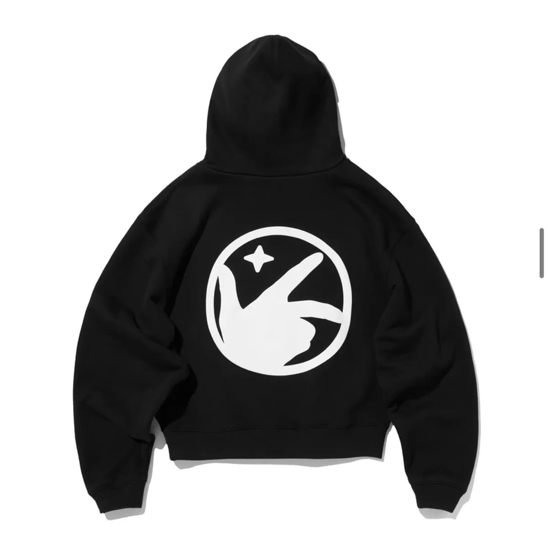 키미저리 핑거 로고 크롭 후드 상품이미지1