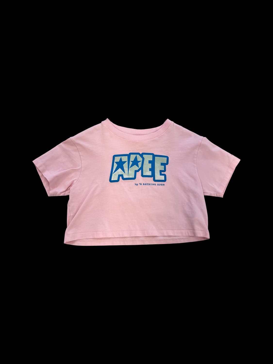 베이프 에이프 스타 로고 크롭 반팔 티셔츠 상품이미지1