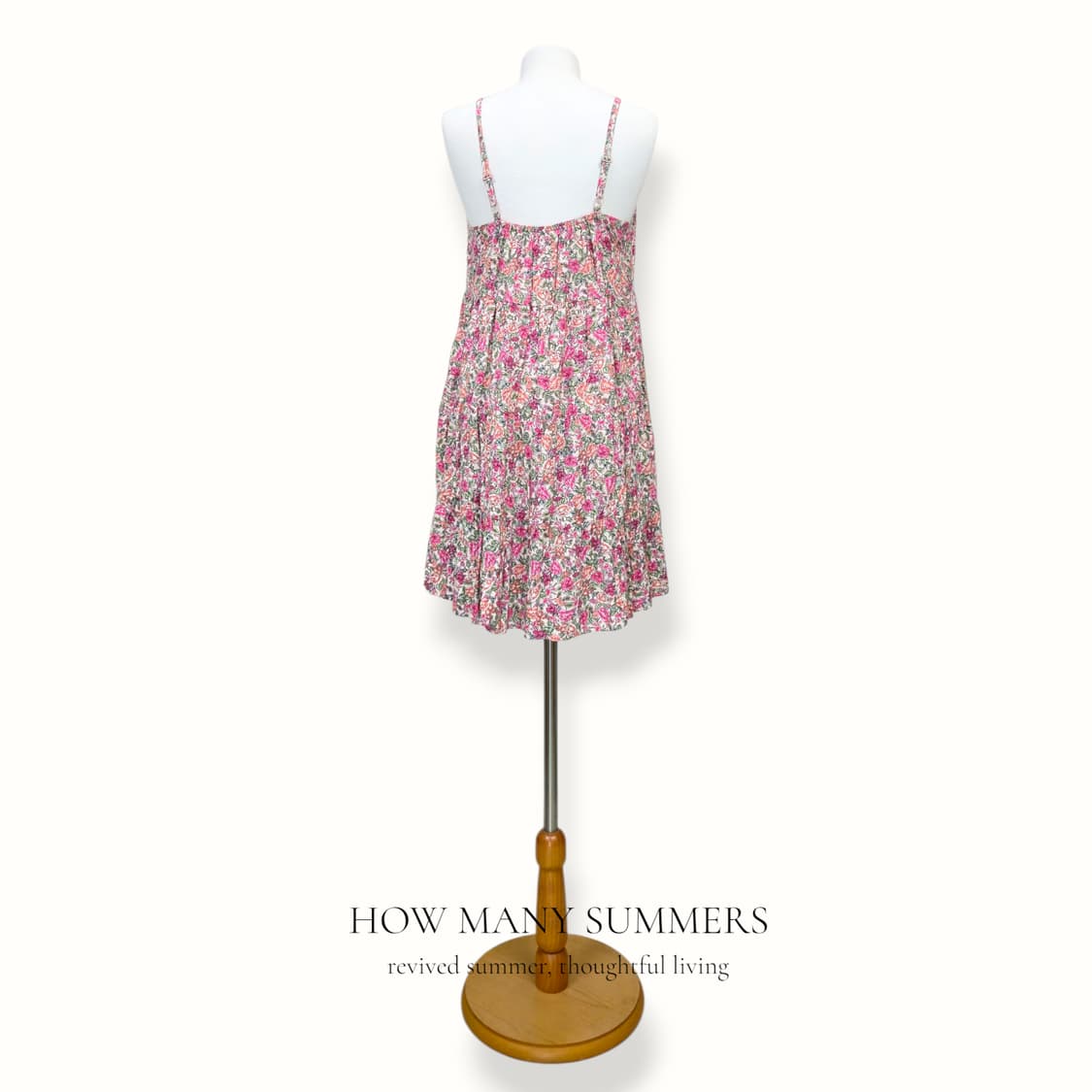 레이온 핑크 잔꽃 캉캉 미니 원피스 M 나시 뷔스티에 플라워 상품이미지3