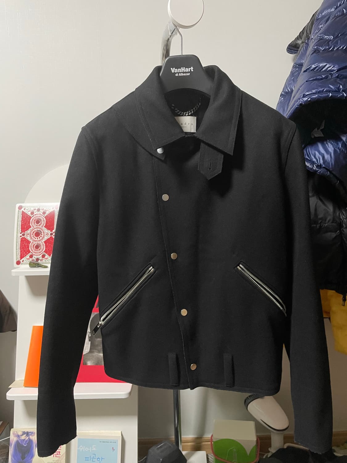 산드로 블랙 라이더 자켓 상품이미지1