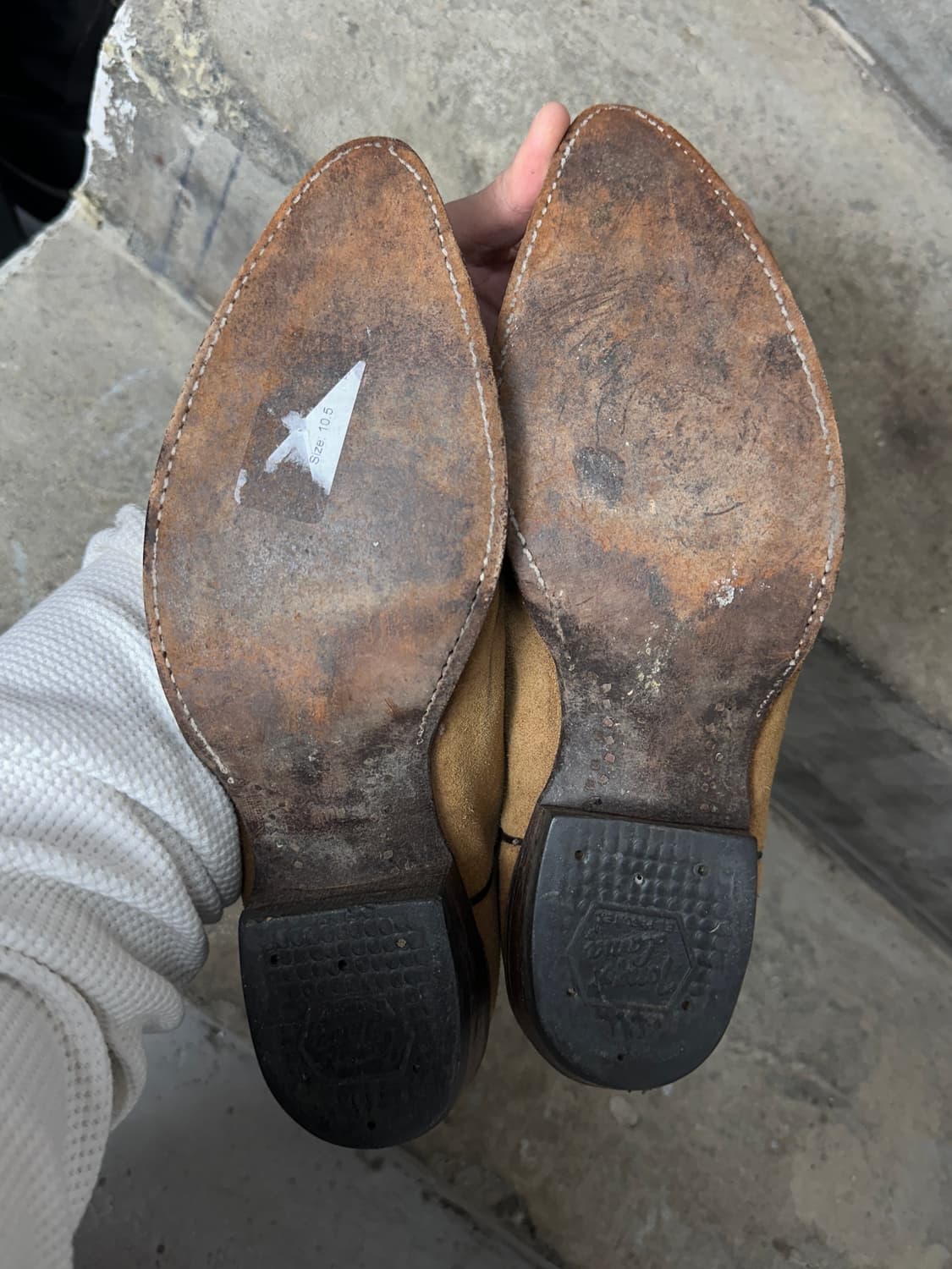 90's USA 토니라마 러프아웃 스웨이드 카우보이 웨스턴 부츠 상품이미지9