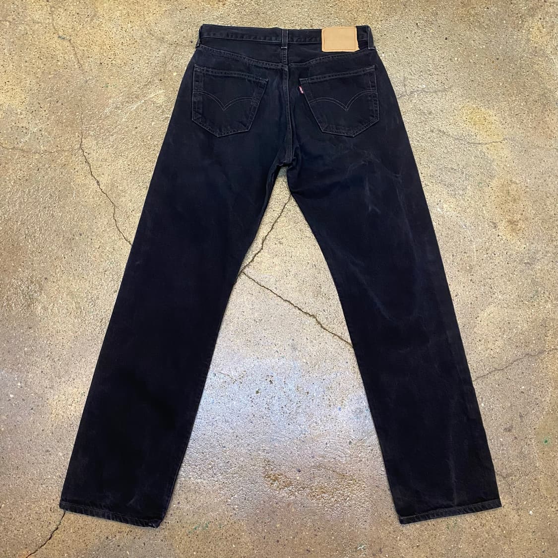 00s Made in USA 리바이스 501 흑청 데님 팬츠 상품이미지6