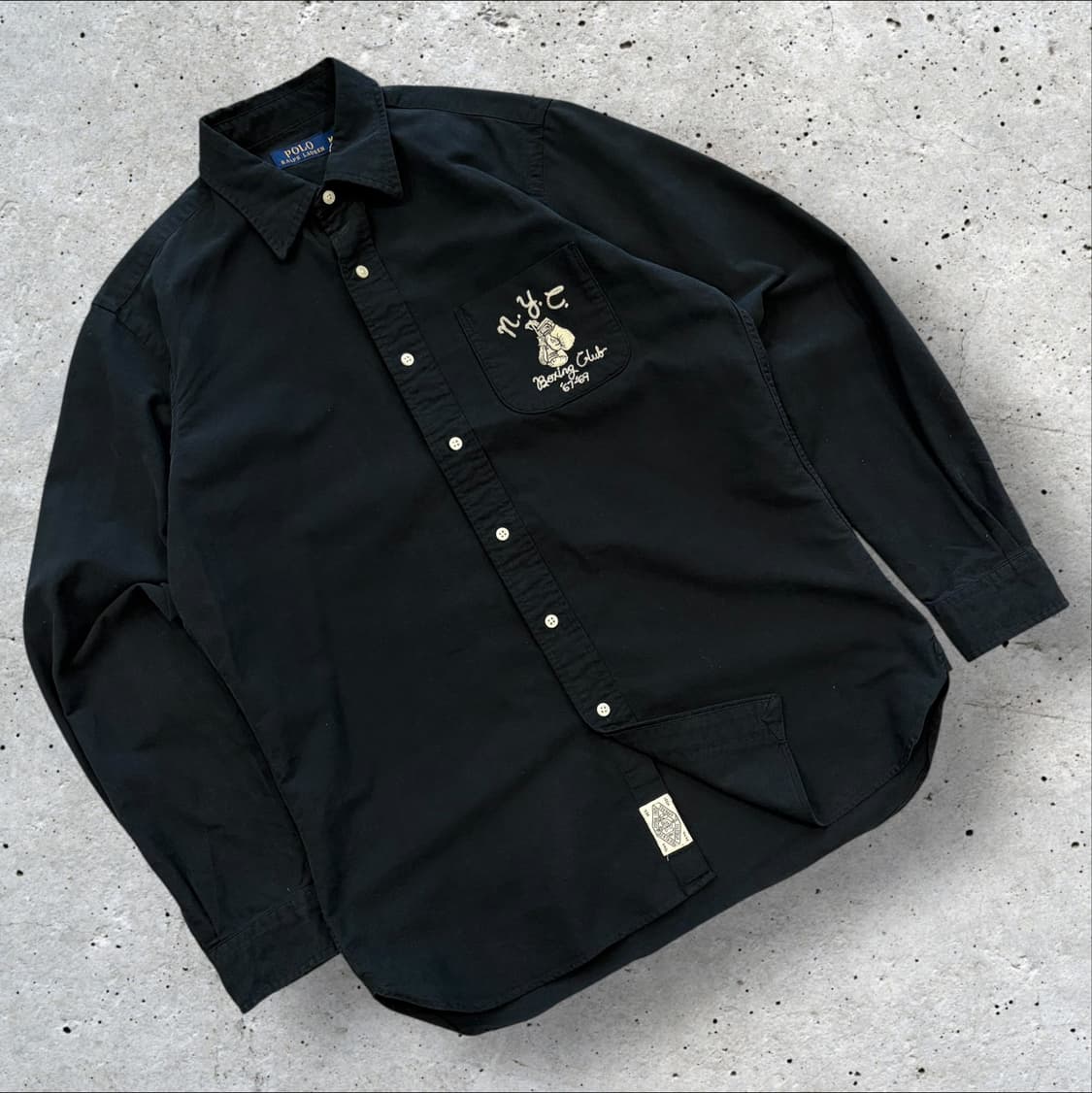 [M] 폴로 랄프로렌 NYC 복싱 클럽 블랙 셔츠 C867 상품이미지2