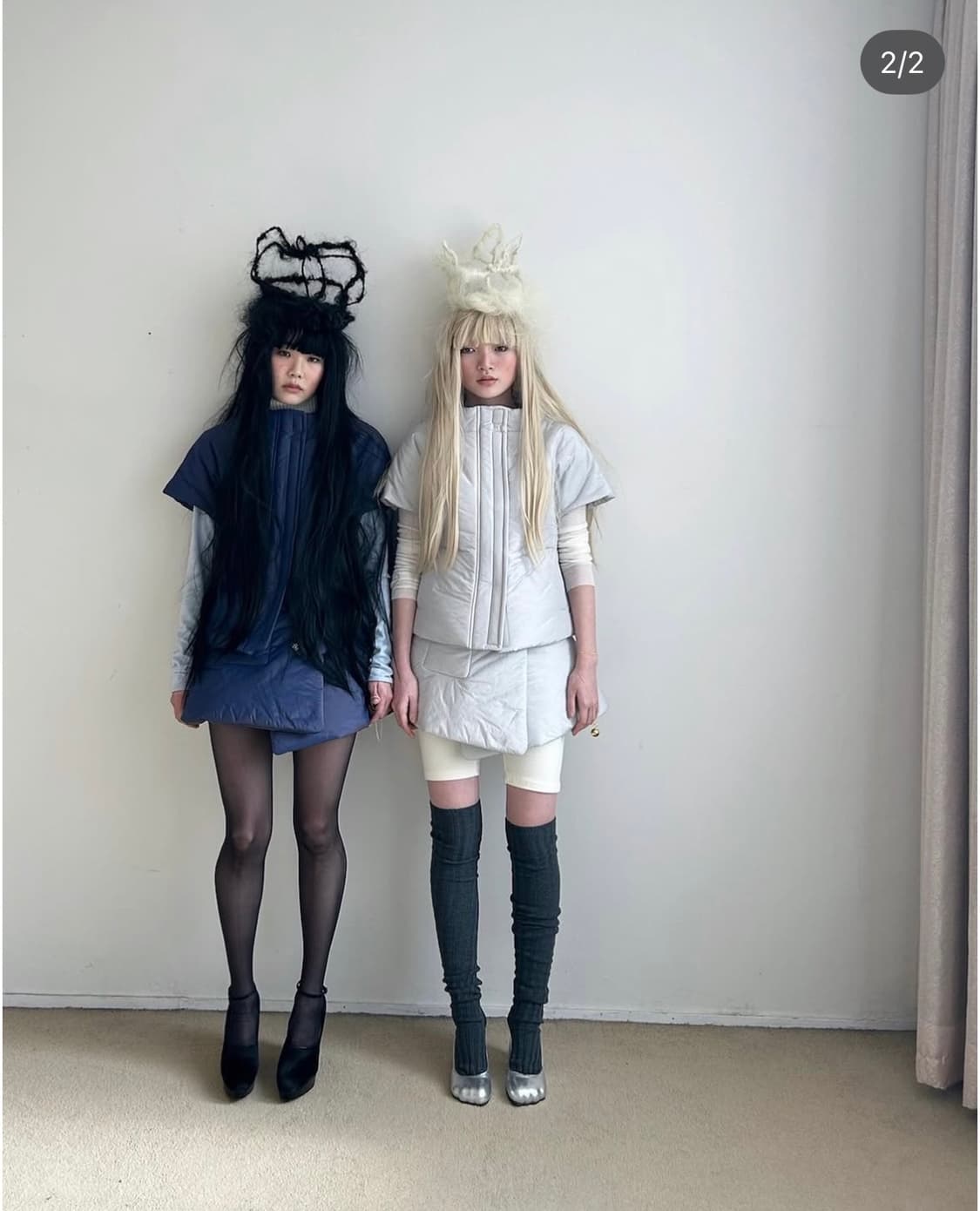 샵페어리 Velcro Volume Short Padding Blue 상품이미지1