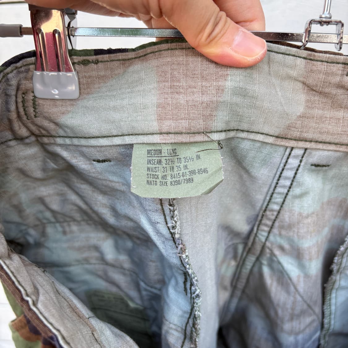 Vintage 90s 오리지널 미군 우드랜드 립스탑 BDU 팬츠 상품이미지7
