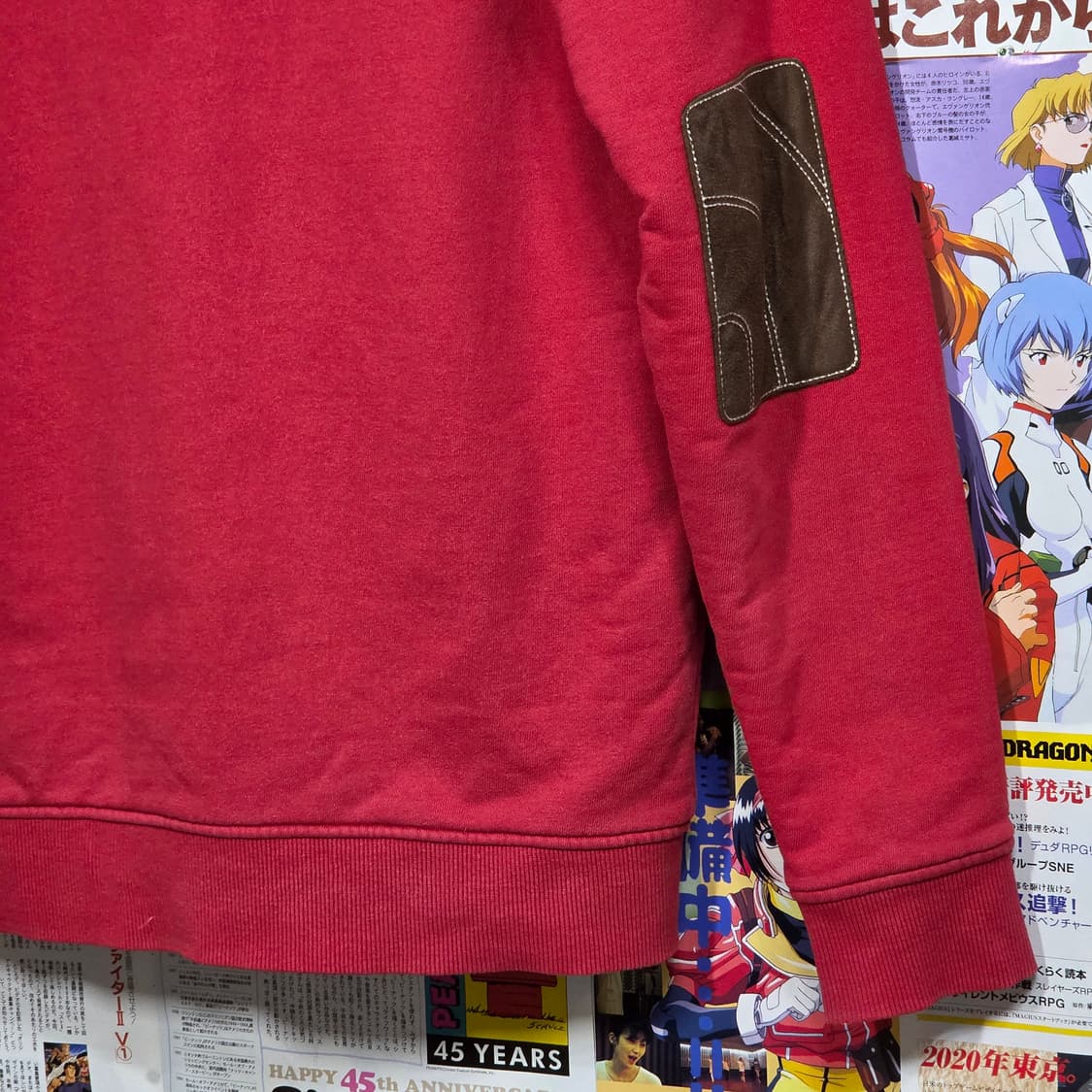 노스페이스 스웨이드 패치 레드 브라운 후드집업 상품이미지8