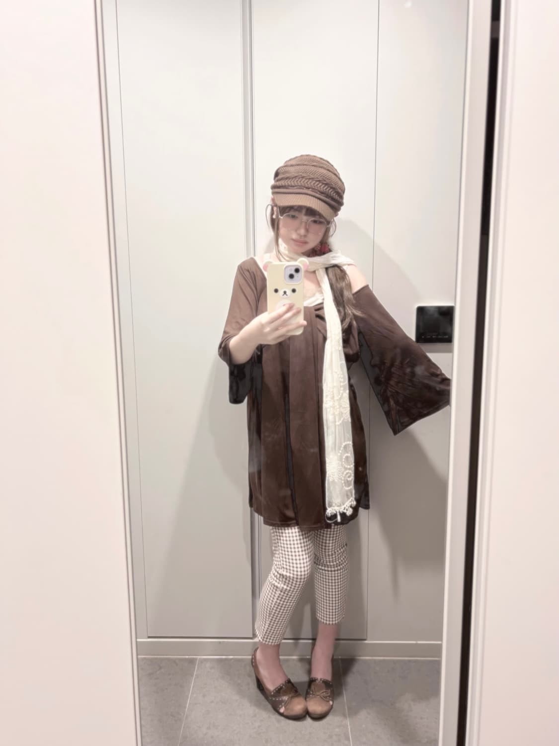 빈티지 초코 리본 꼬임 오프숄더 원피스 라떼갸루 오네갸루 모리걸  상품이미지2
