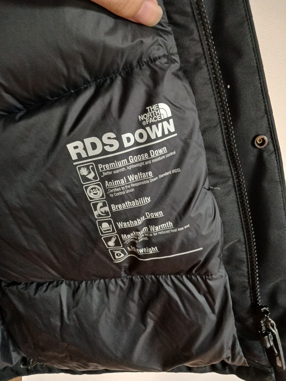 노스페이스 맥머도 시리즈 RDS 구스다운 블랙 패딩 점퍼 XL(105) 상품이미지8