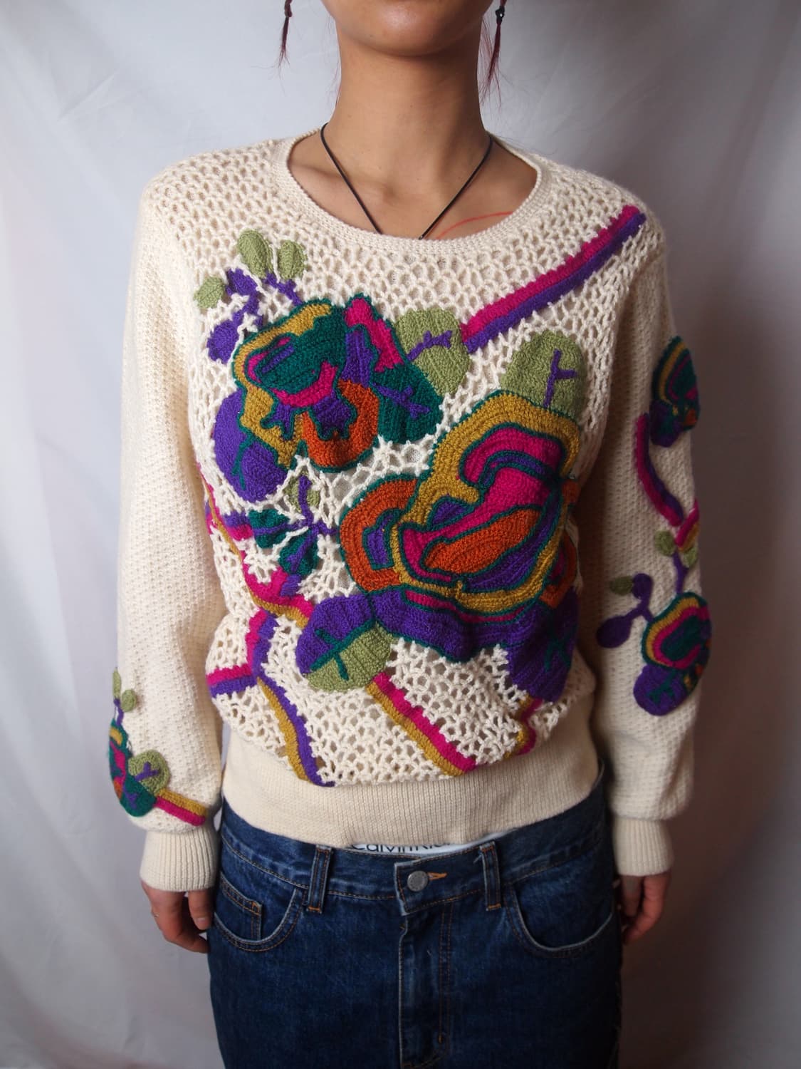 빈티지 자수 니트 상품이미지4