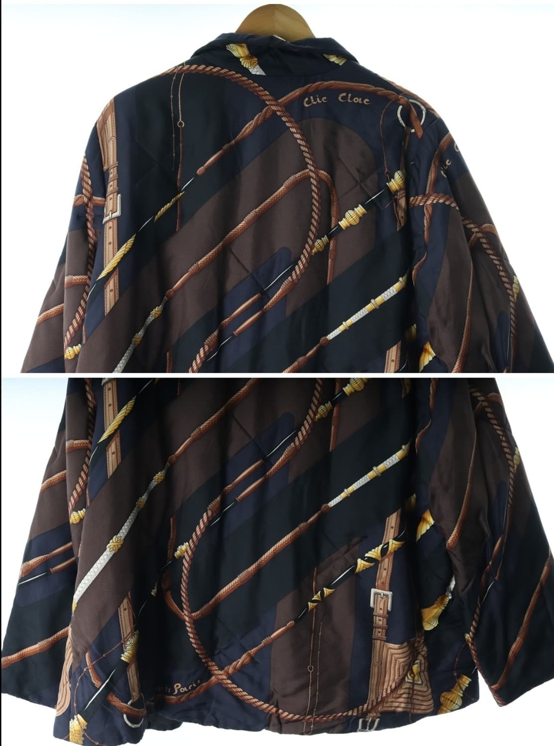 [정품]에르메스 100% 실크 헤리티지 퀼팅 자켓(66~77사이즈) 상품이미지6