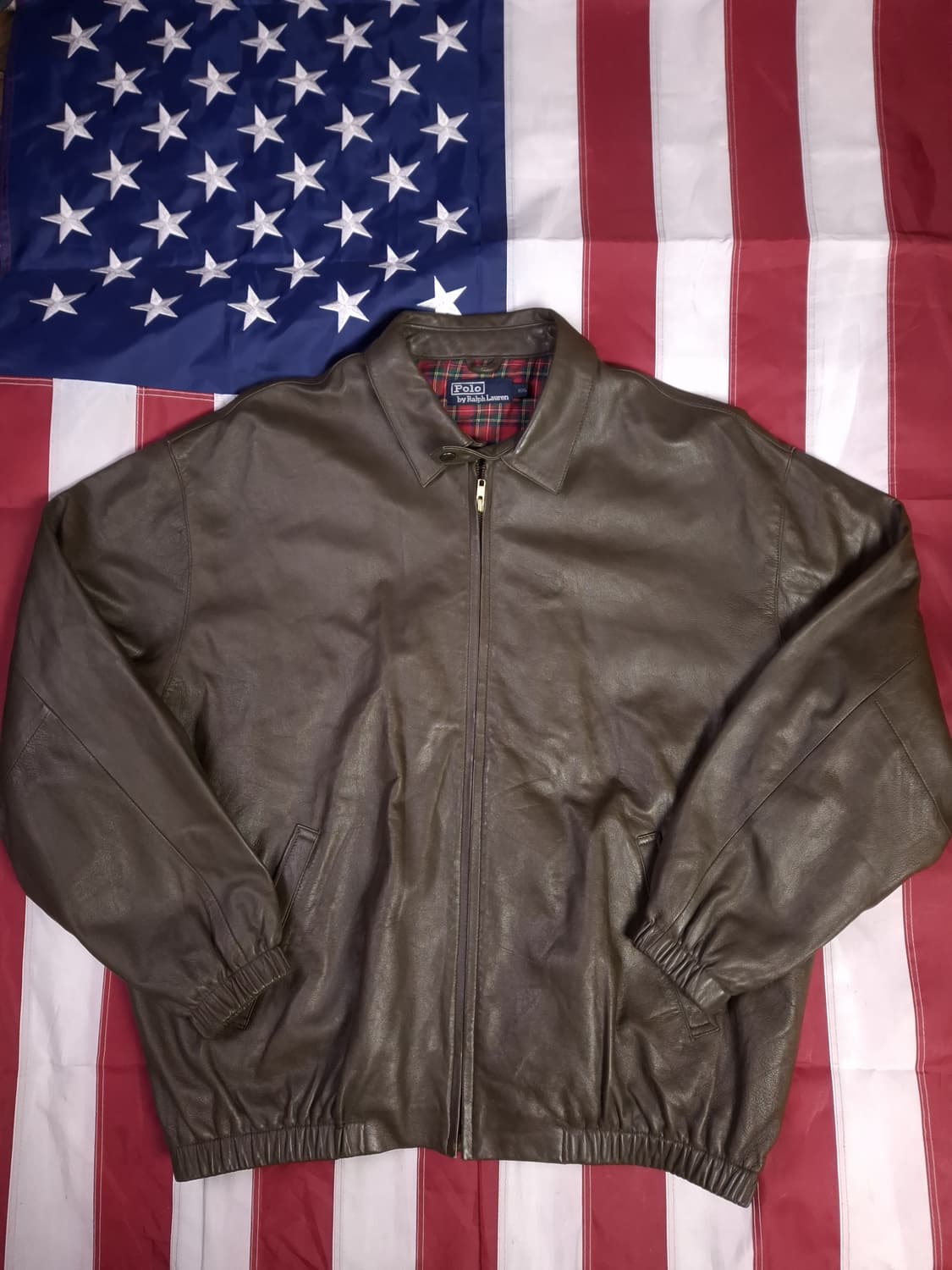 특A 오리지날 90's 랄프로렌폴로 램스킨 레더 자켓 상품이미지1