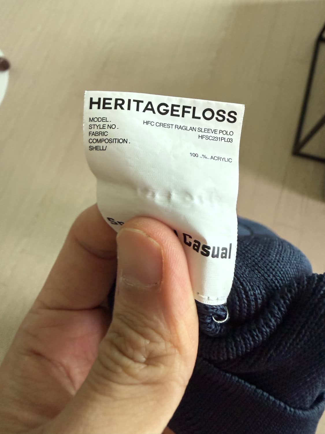 헤리티지플로스 레글런 슬리브 폴로 카라티 (M) 상품이미지4