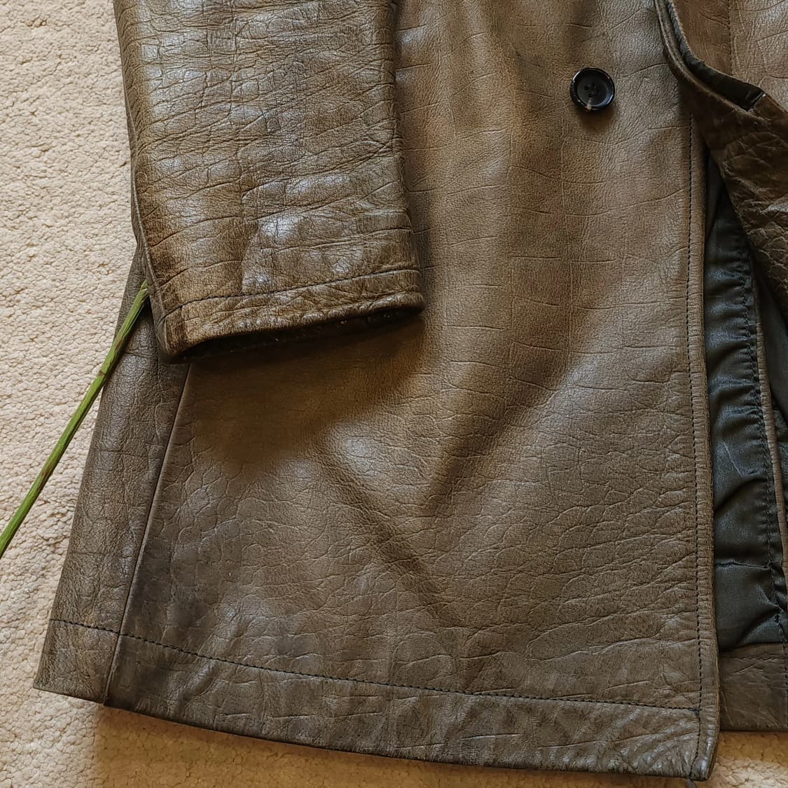 90s 아바하우스 빈티지 가죽자켓 크로커다일 엠보 소가죽 코트 F 상품이미지7