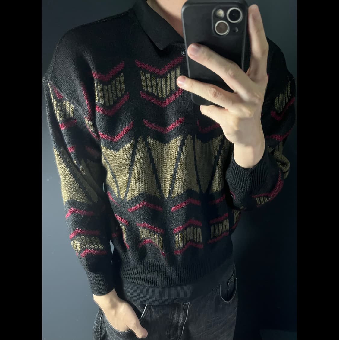 INTERMEZZO 카라 니트 상품이미지1