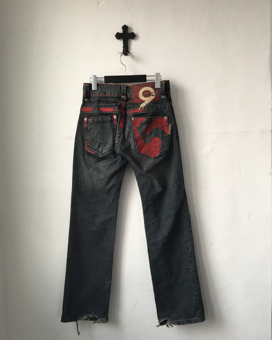 Back point washing denim pants 상품이미지2