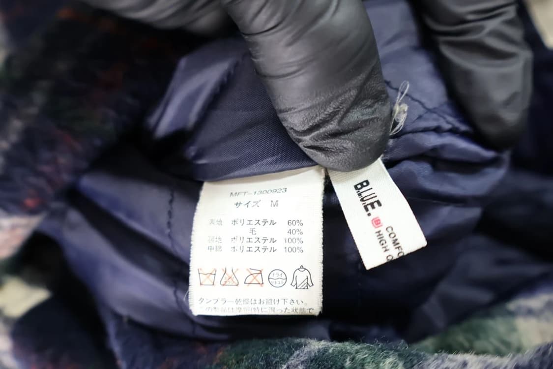 jpn 울 체크 코트 상품이미지7