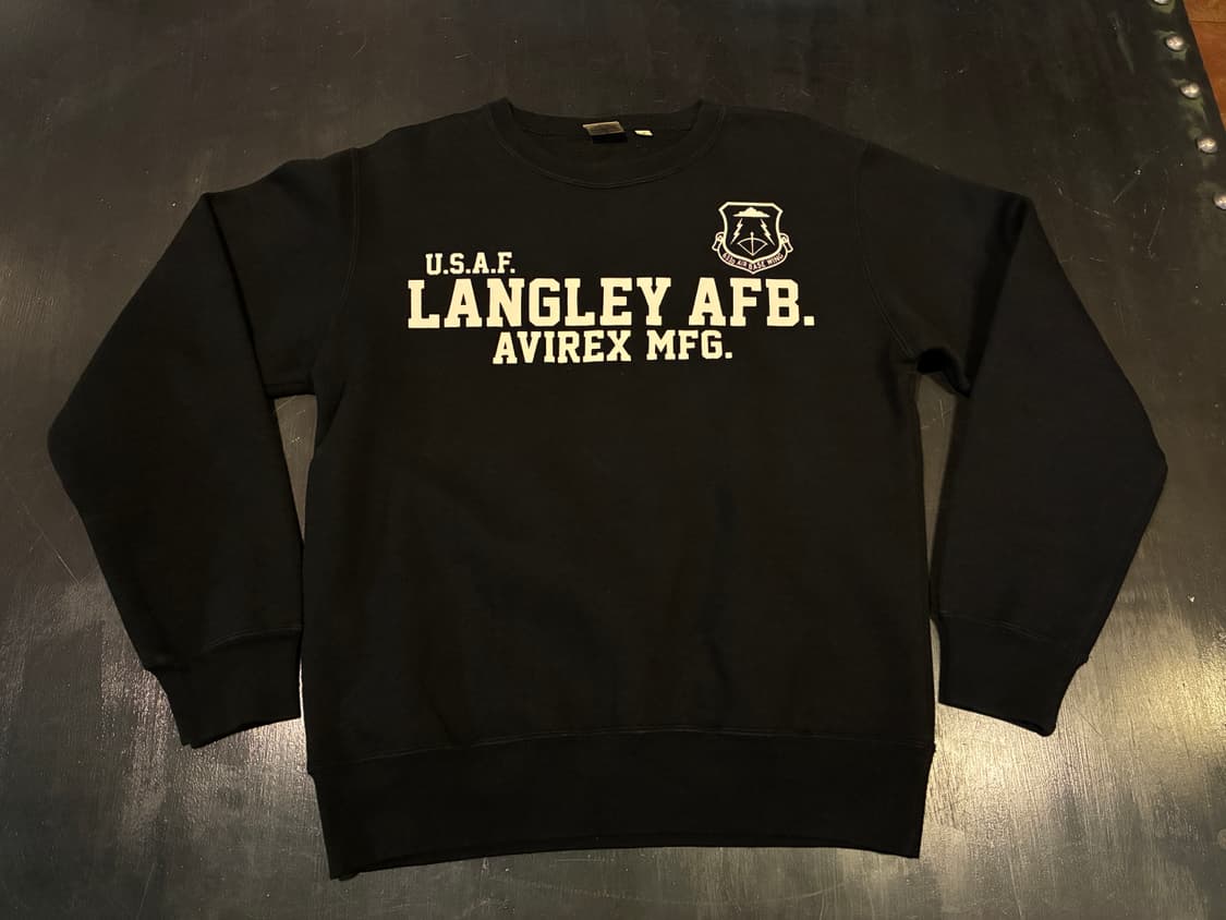 M) 아비렉스 에어포스 맨투맨 블랙 상품이미지1