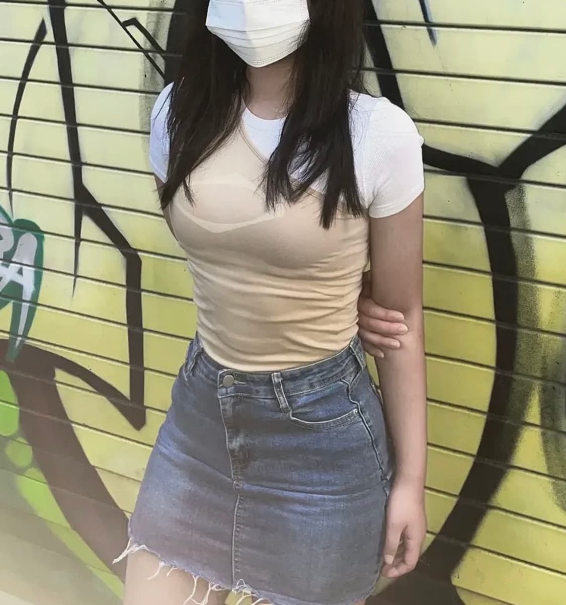 미스치프 롬버스 원숄더탑 상품이미지1