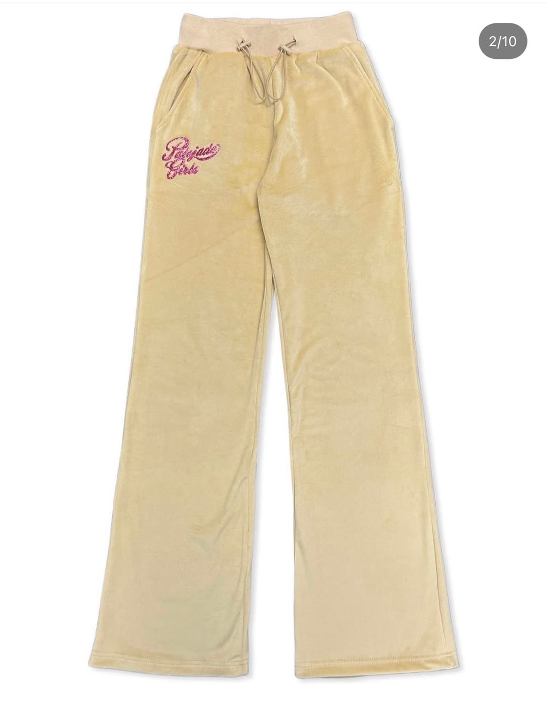 페일제이드 벨로아 y2k 벨벳 트레이닝 셋업 - 골드베이지 상품이미지6