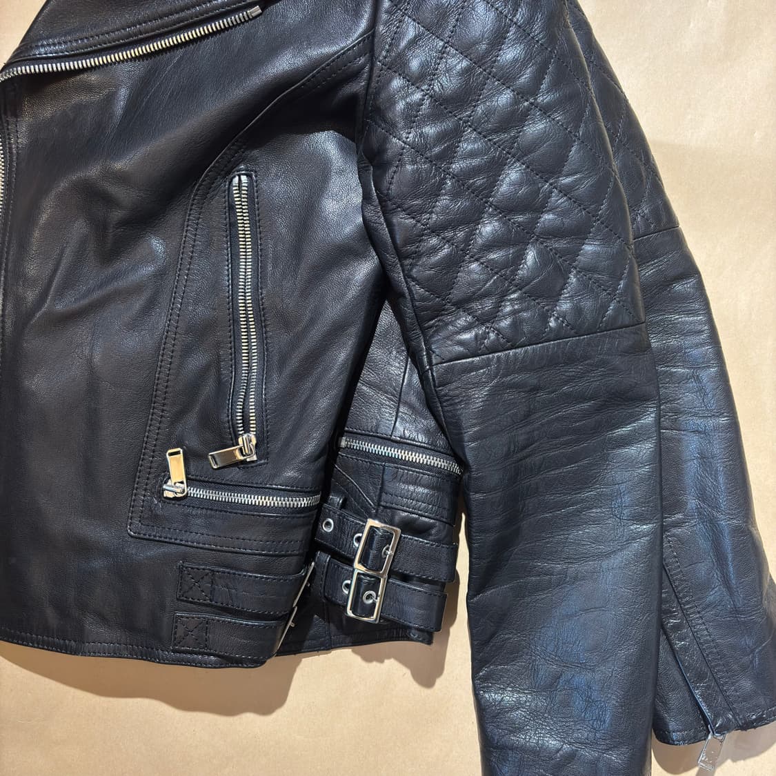*산양가죽 클래식 라이더자켓 상품이미지4