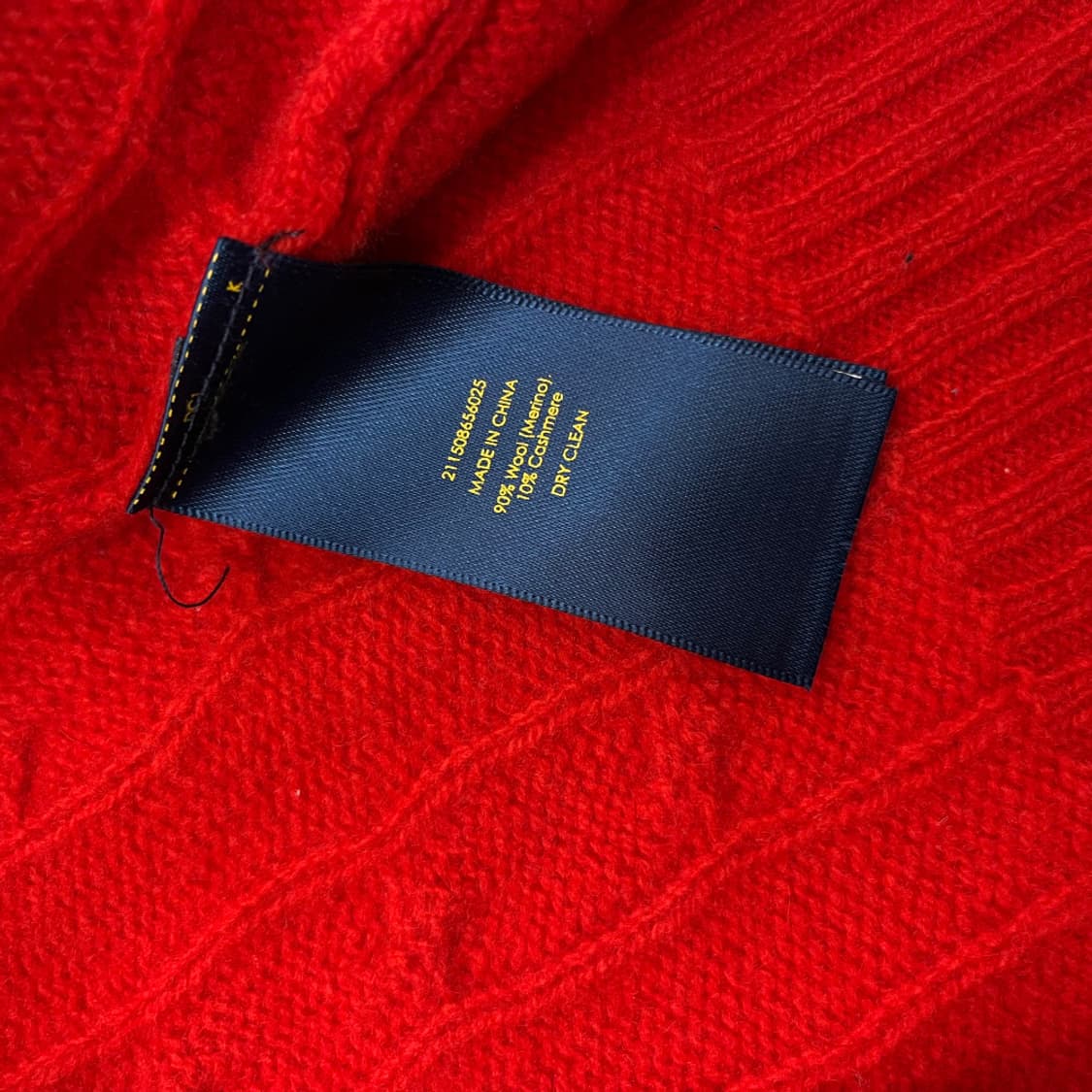 폴로 랄프로렌 블루포니 오렌지 꽈배기 앙고라 브이니트 L 상품이미지5