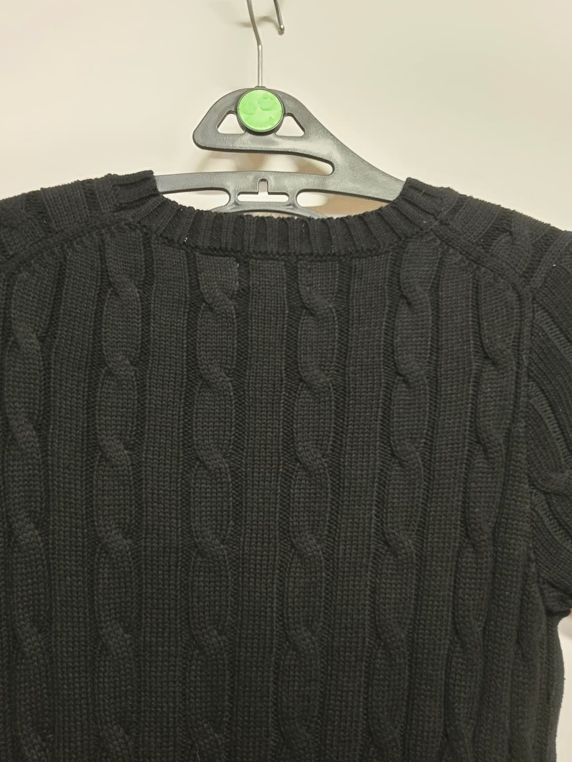 폴로 랄프로렌 케이블 반팔 니트 블랙m 상품이미지6