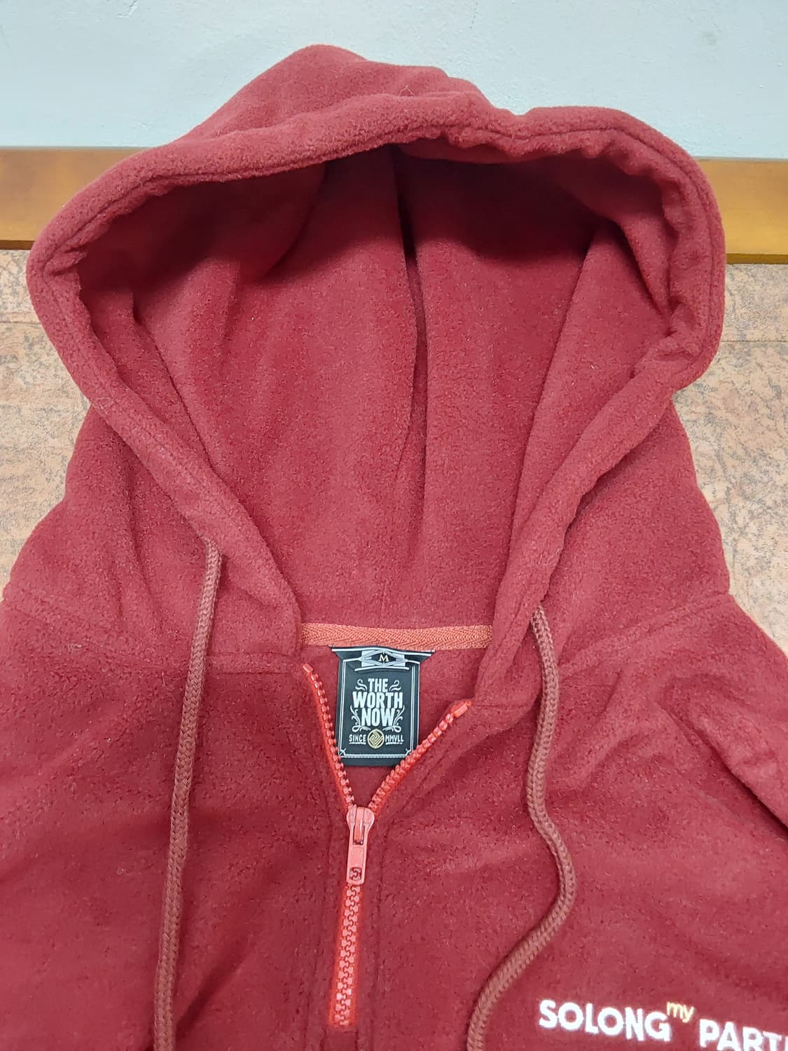 TWN 오버핏 플리스 반집업 후드티 M 상품이미지2