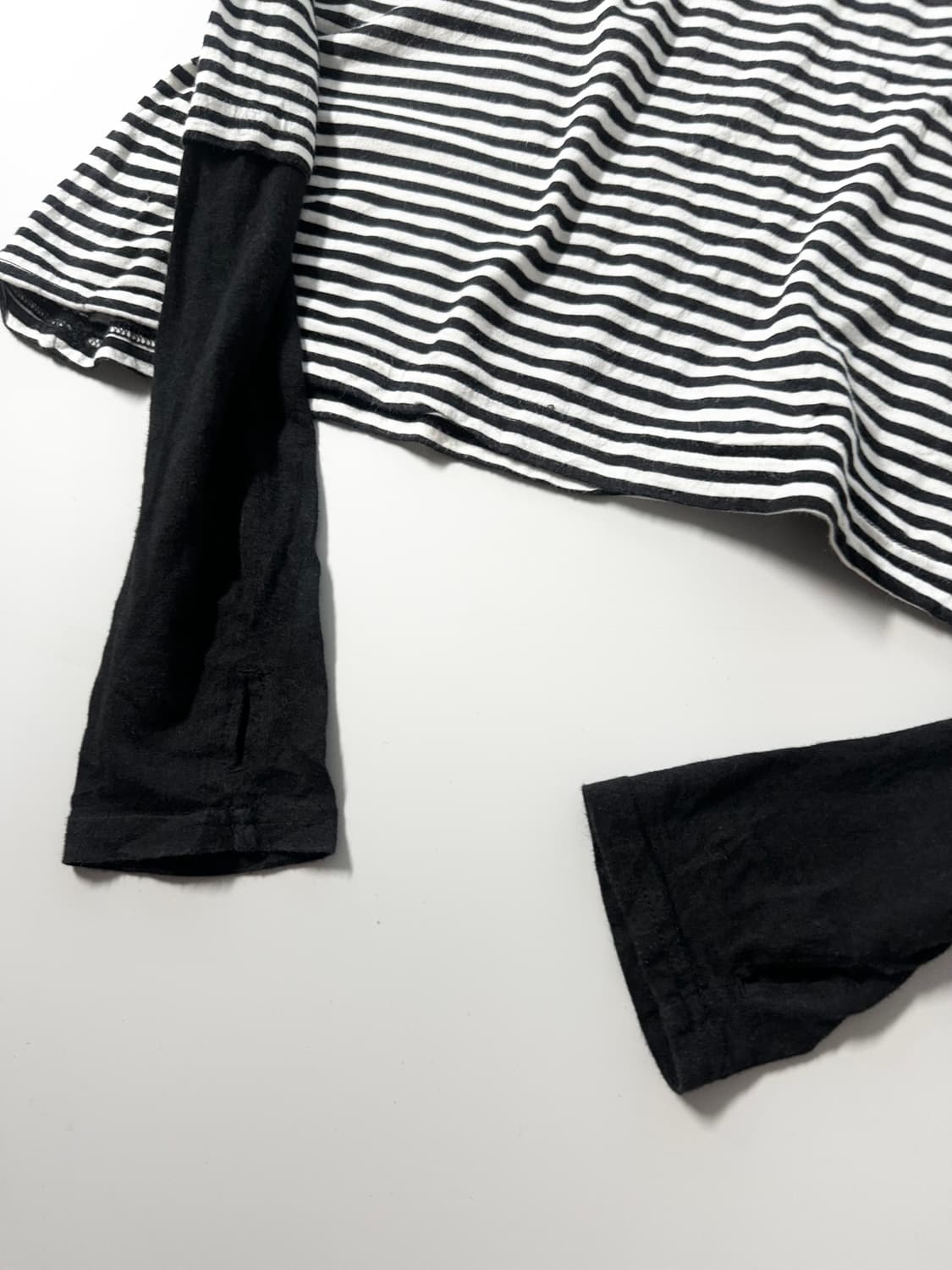 핸드 워머 슬리브 스트라이프 패턴 티 상품이미지7