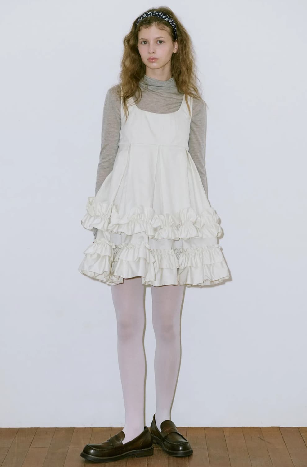 (시눈) 프릴 슬리브리스 원피스 - 크림엘로우 상품이미지1