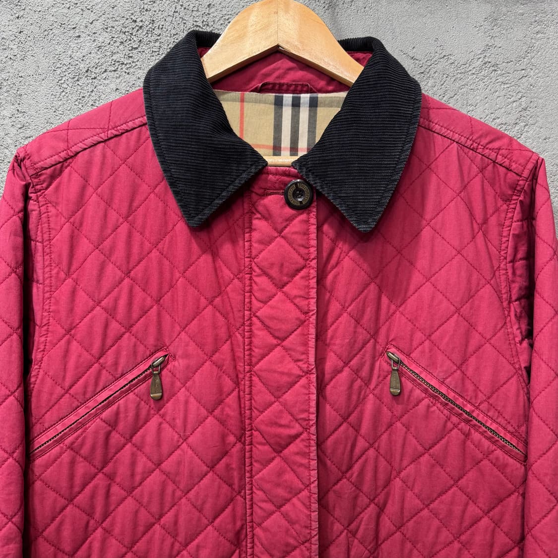 80s 버버리 우먼스 클래식 루즈 퀼팅 자켓 (S)   상품이미지3