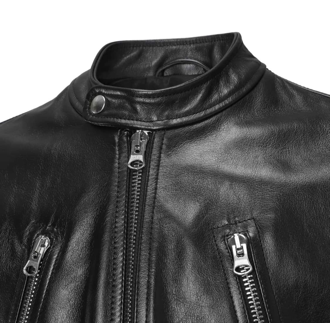 MM6 메종 마르지엘라 스포츠 모터사이클 라이더 레더 가죽 자켓 L 상품이미지3