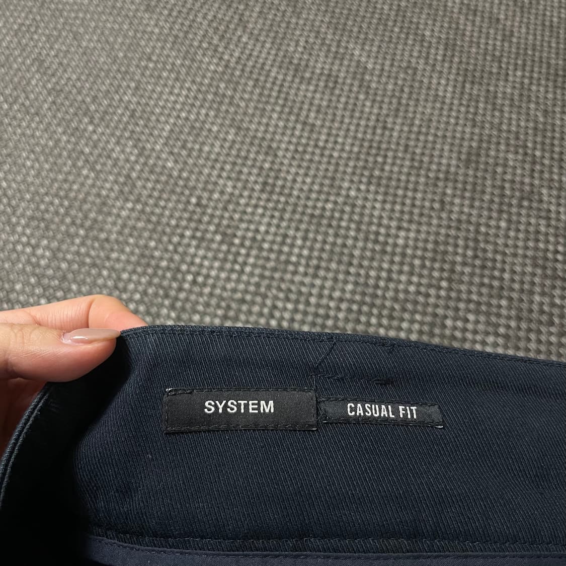 (34) 시스템 네이비 와이드 디테일 코튼 팬츠 캐주얼핏 상품이미지4
