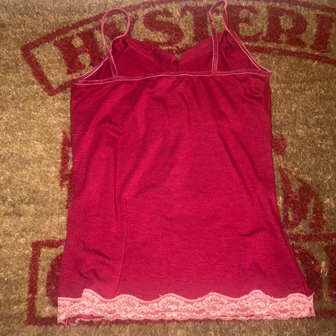 065 y2k red lace sleeveless 상품이미지2