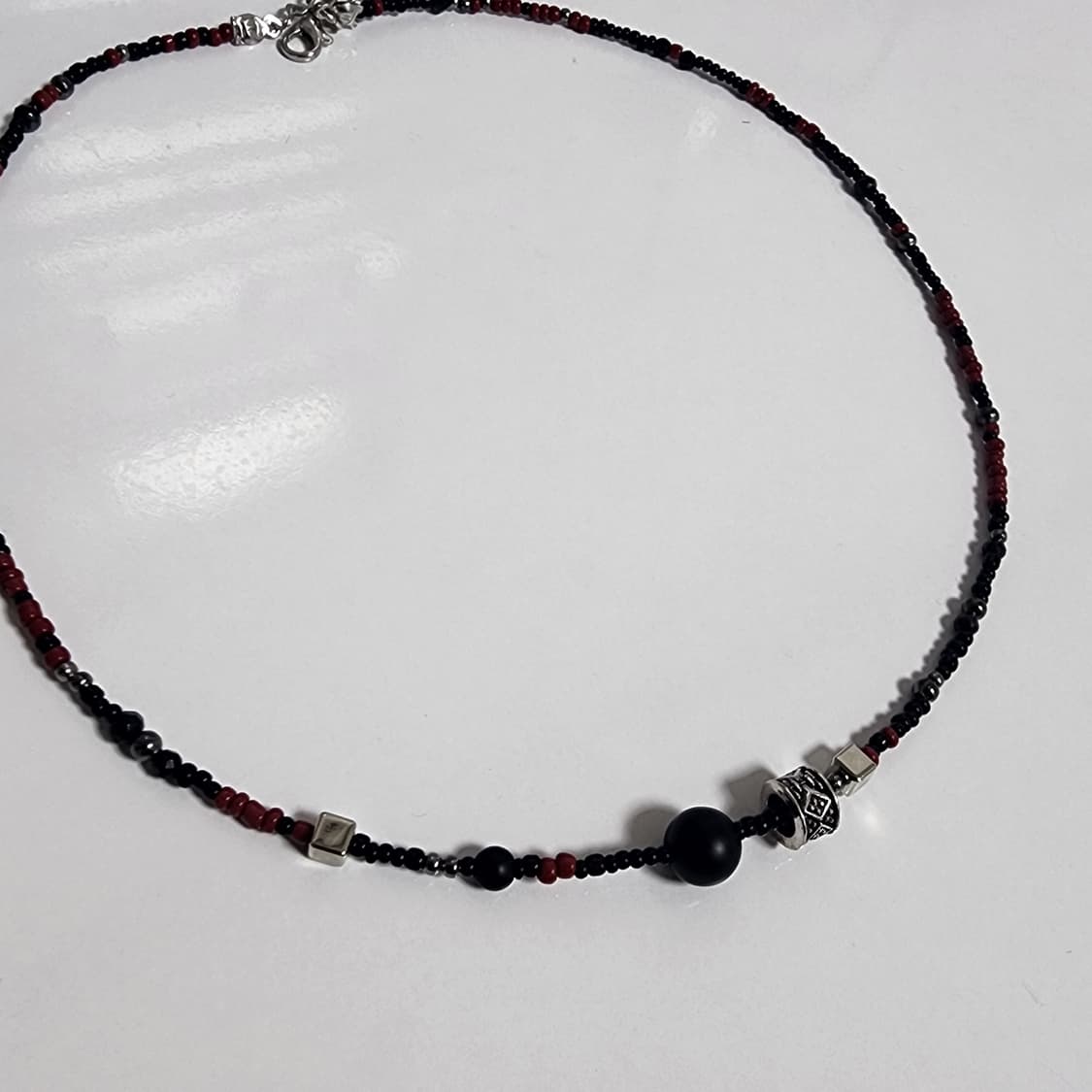 남자 빨검 포인트 목걸이 상품이미지3