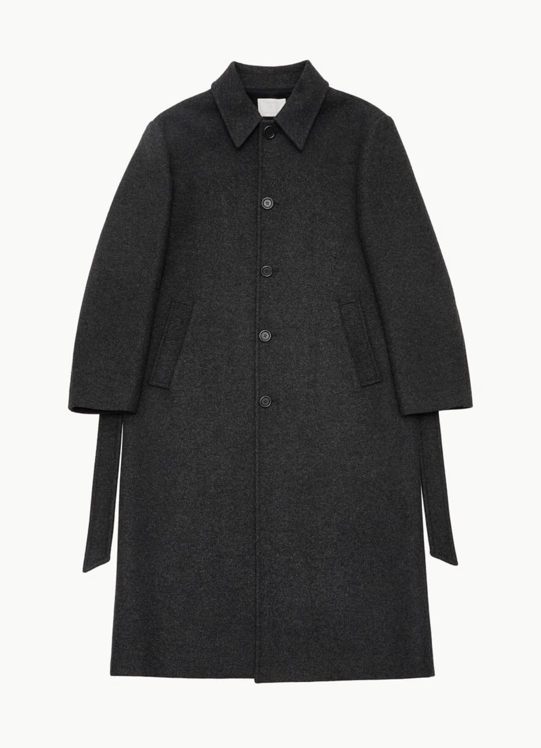 M)아모멘토 싱글브레스티드 코트 차콜 상품이미지1